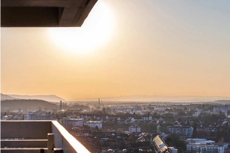 Balcony  view over the city Kaiserslautern